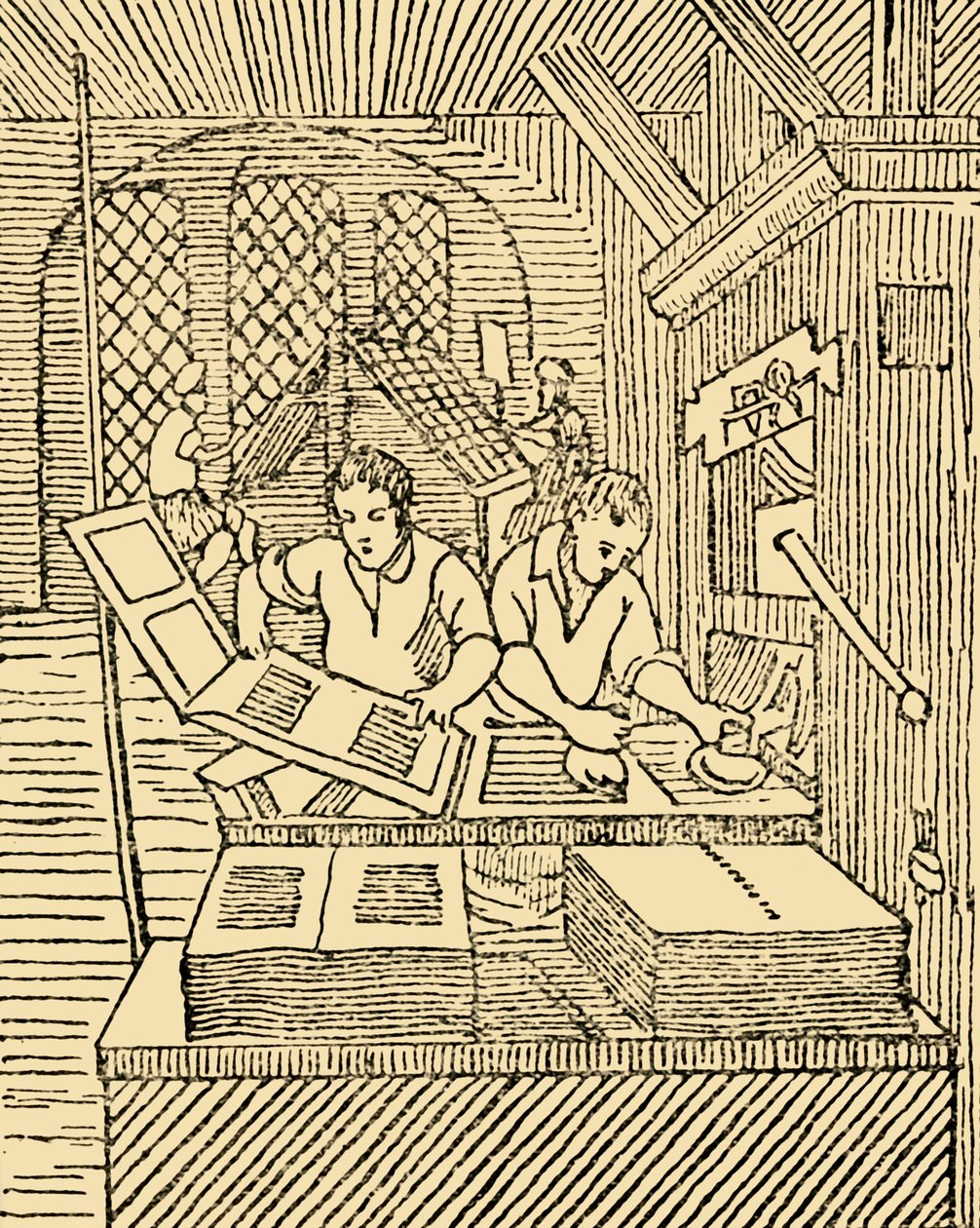 An Early Printers Office by Unbekannt