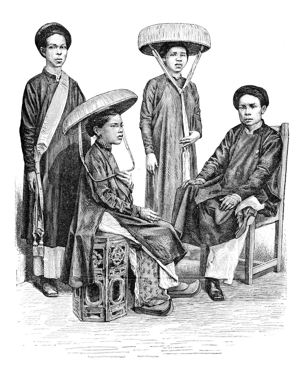 Annamese chiefs and women, Vietnam by Unbekannt