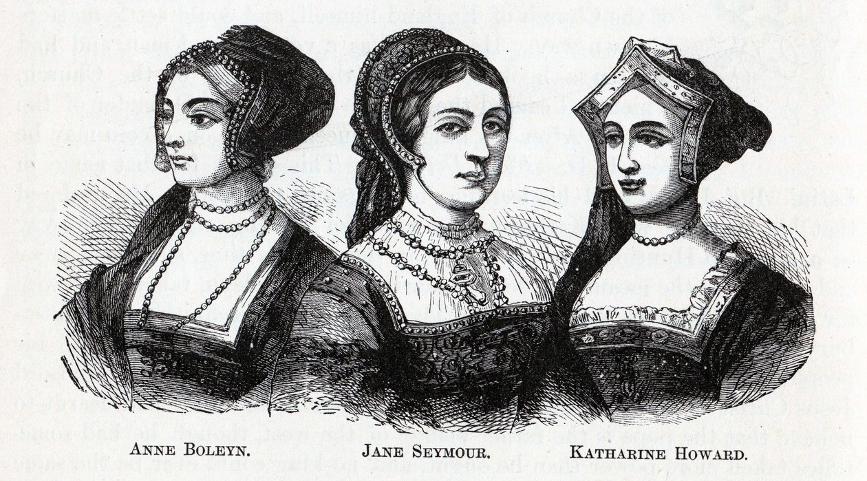 Anne Boleyn. Jane Seymour. Katharine Howard by Unbekannt