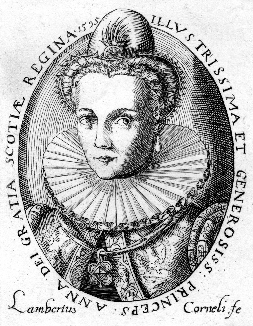 Anne of Denmark, queen consort of King James I of England and VI of Scotland by Unbekannt