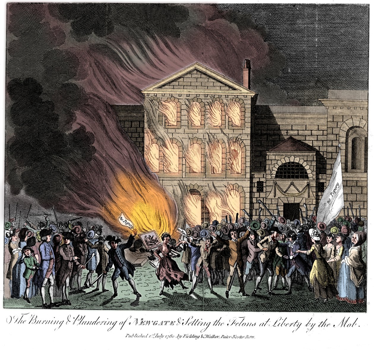 Anti-Catholic Gordon Riots, London, 6-7 June 1780 by Unbekannt
