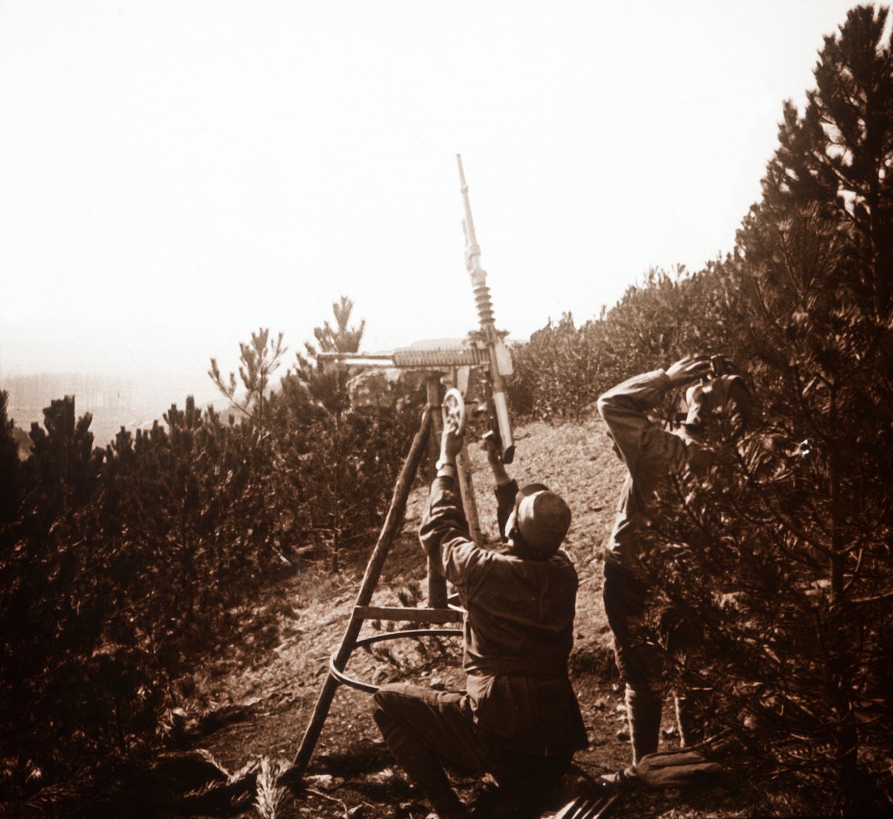 Anti-Aircraft Machine Gun, Alace, France by Unbekannt