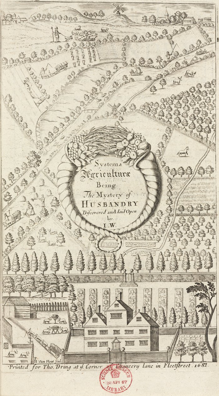 Arable Farming, Sowing & Growing Frontispiece to a Book on Agriculture by Unbekannt