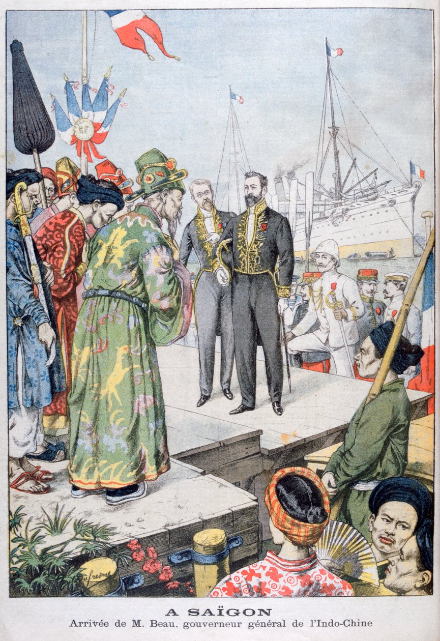 Arrival in Saigon of Paul Beau, Governor General of Indochina by Unbekannt