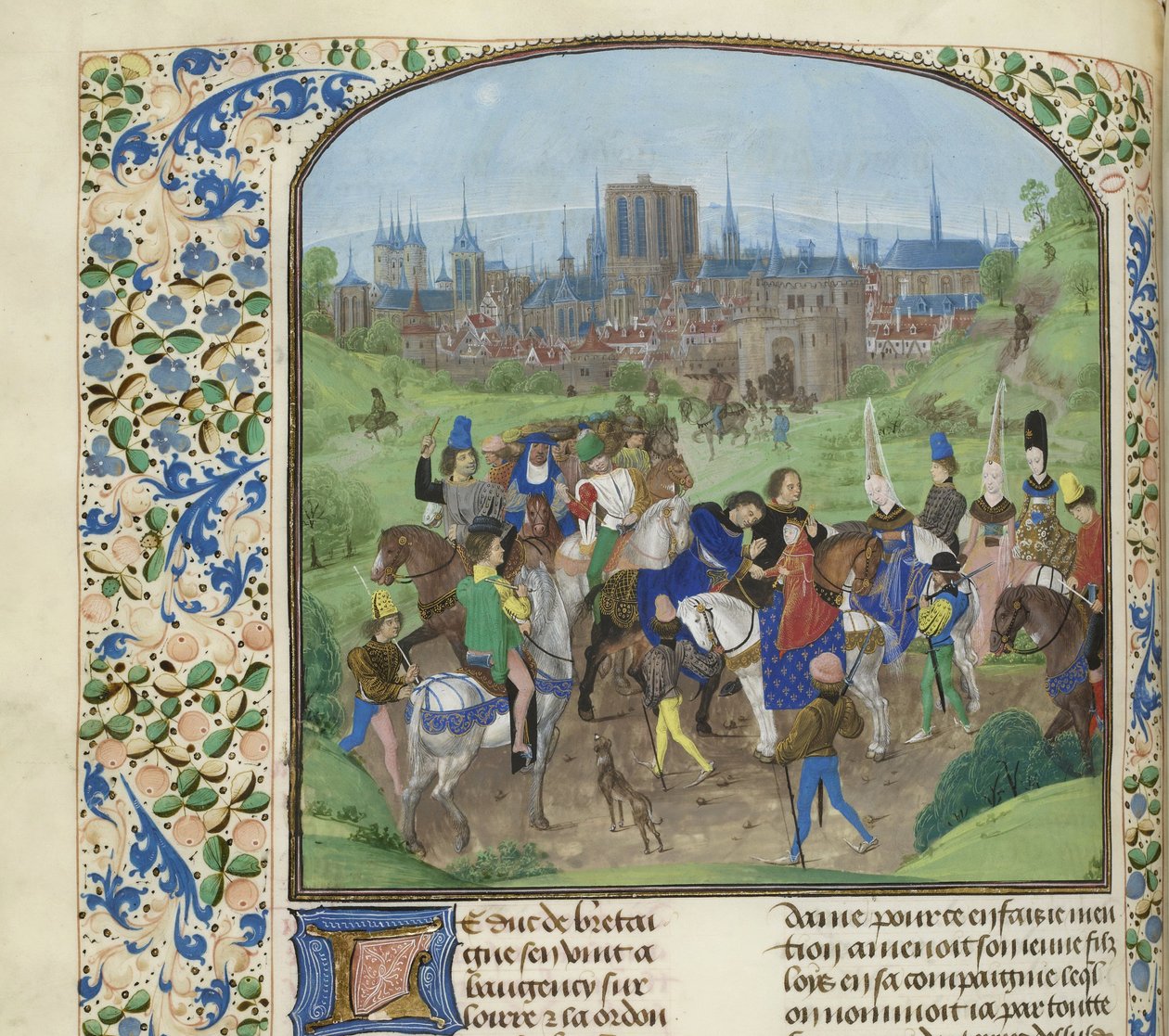 Arrival of Duke Louis II of Anjou in Paris by Unbekannt