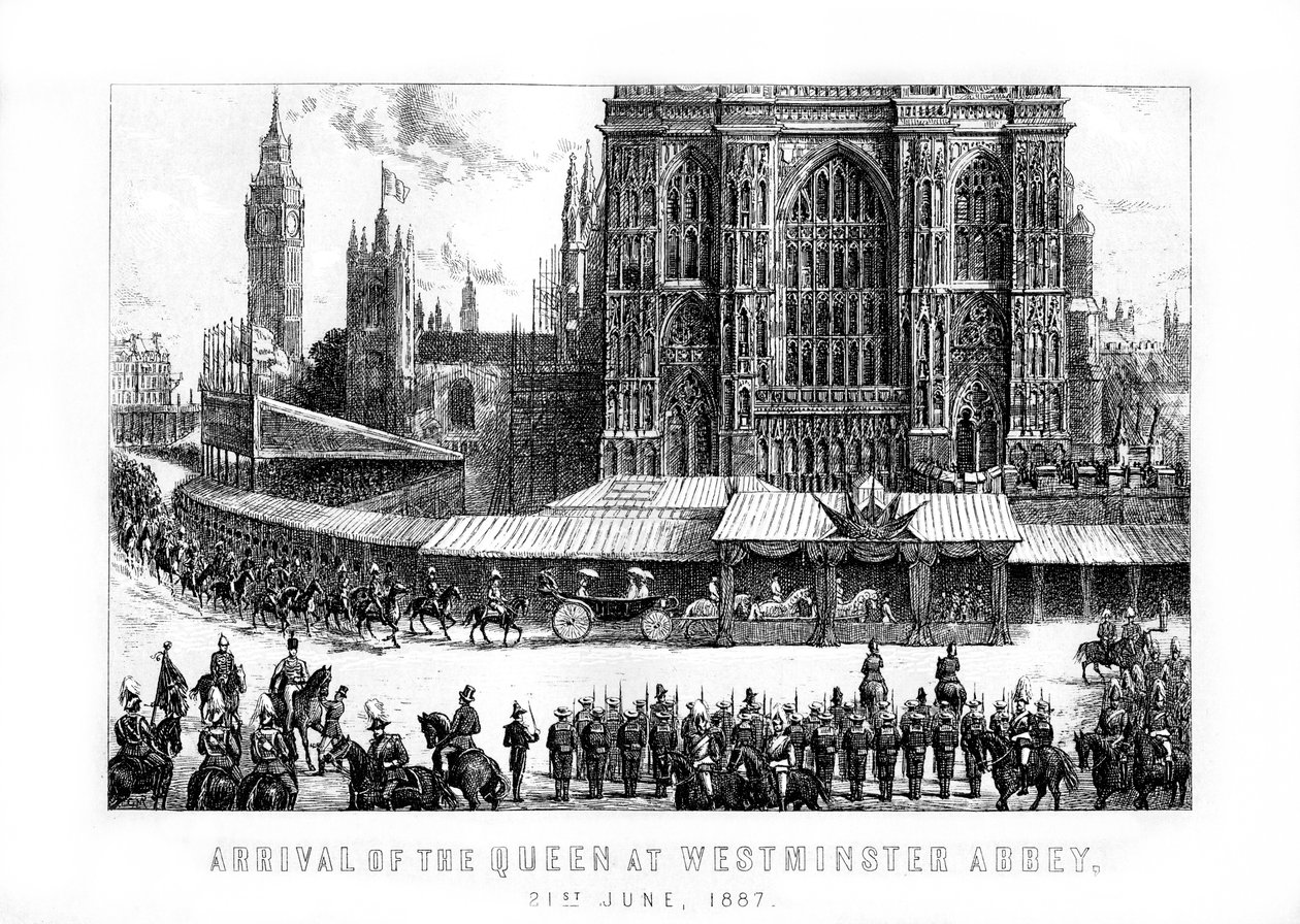 Arrival of the Queen at Westminster Abbey, London, 21 June, 1887 by Unbekannt