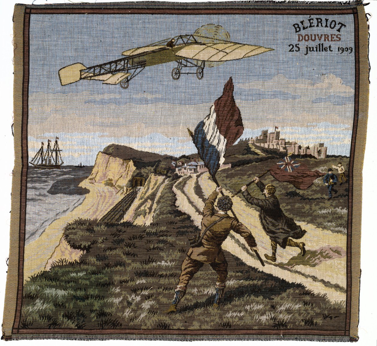 Arrival of Louis Bleriot in Dover, England, July 25, 1909 by Unbekannt