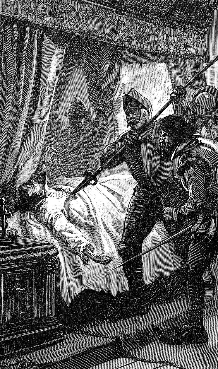 Assassination of Albrecht von Wallenstein, Austrian soldier, 1634 19th century by Unbekannt