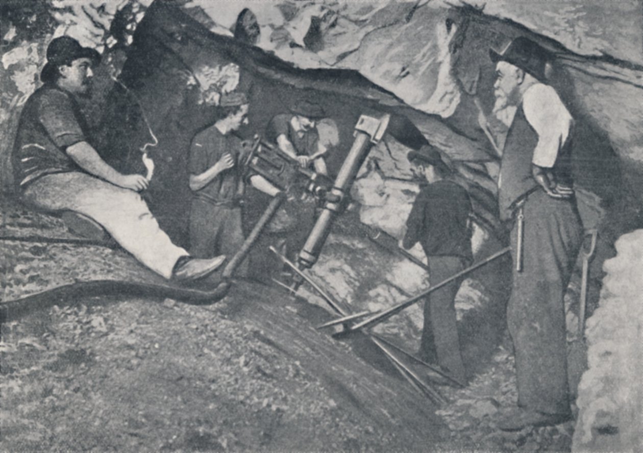 At Work in a Victorian Gold-Mine, 1923 by Unbekannt