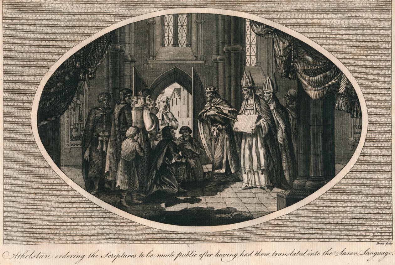 Athelstan ordering publication of the scriptures translated into Anglo-Saxon by Unbekannt