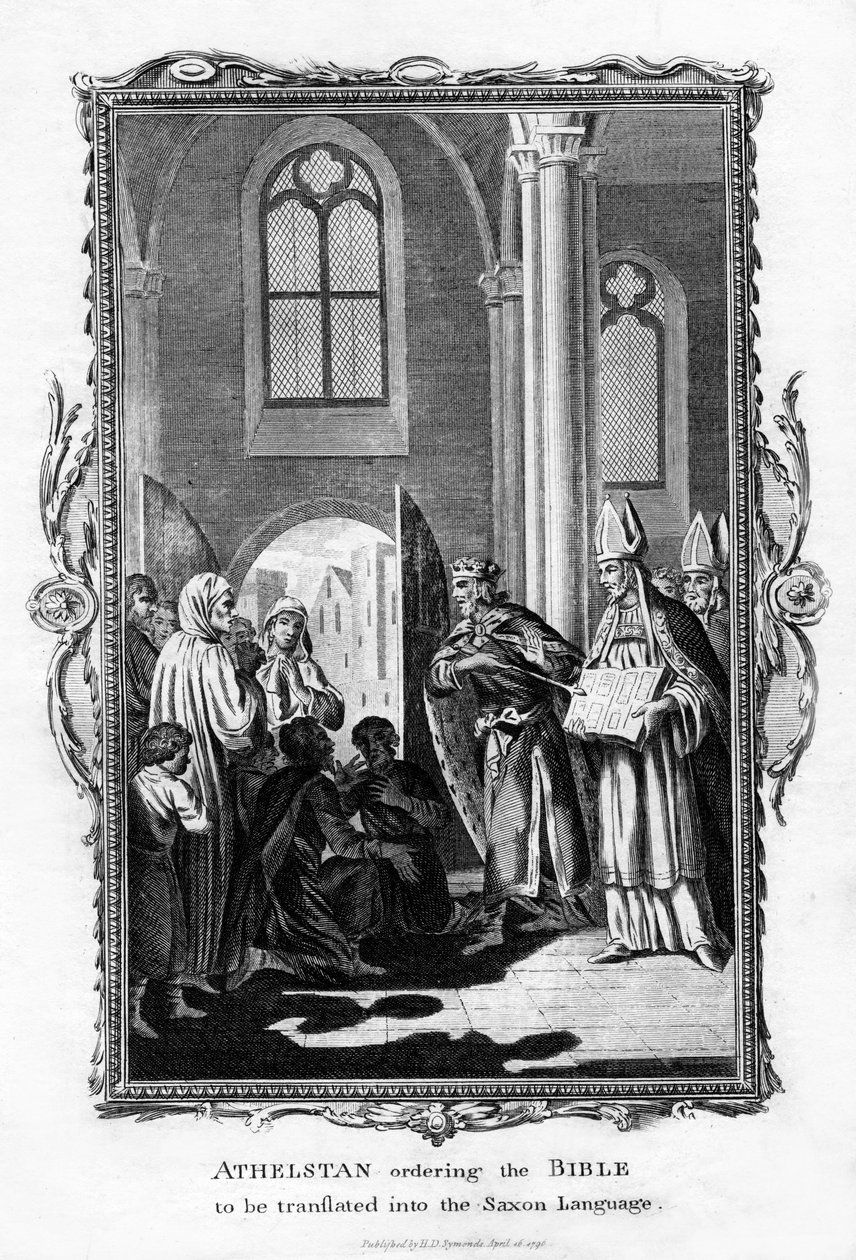 Athelstan ordering the Bible to be translated into the Saxon Language by Unbekannt