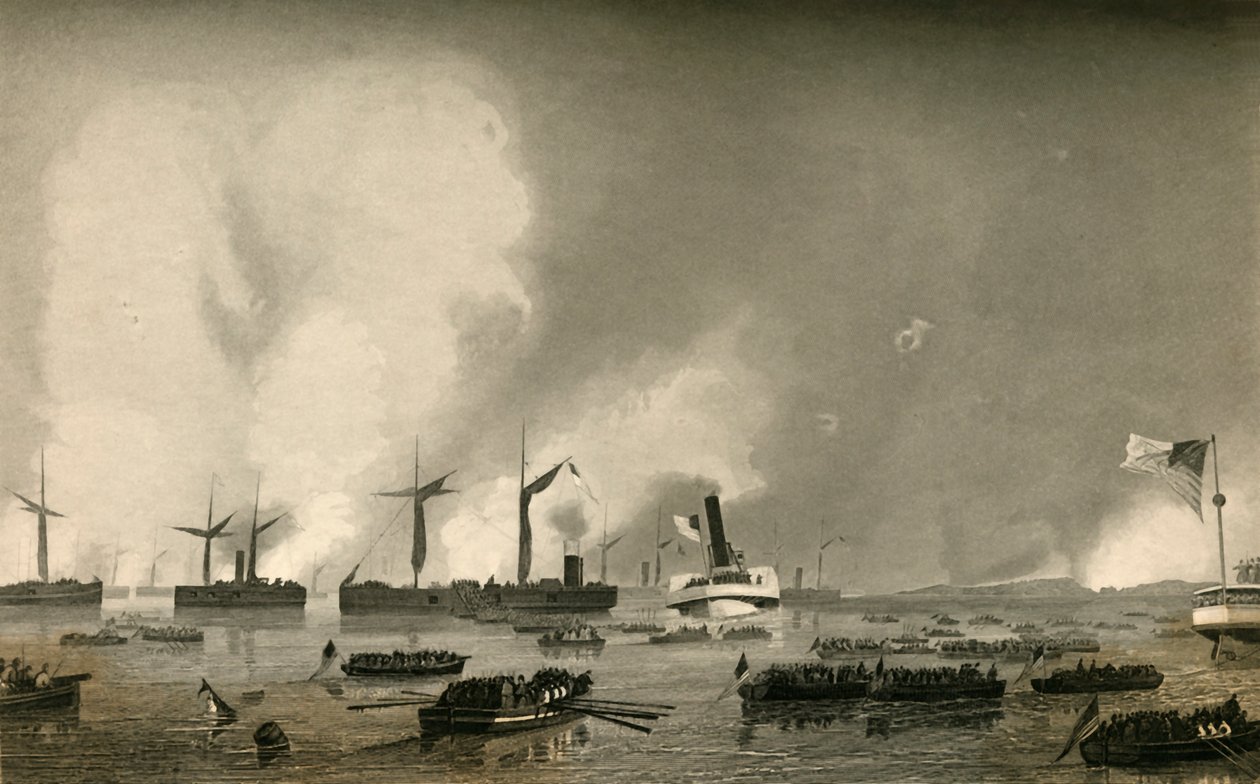 Attack Upon Roanoke Island - Landing of the Troops by Unbekannt