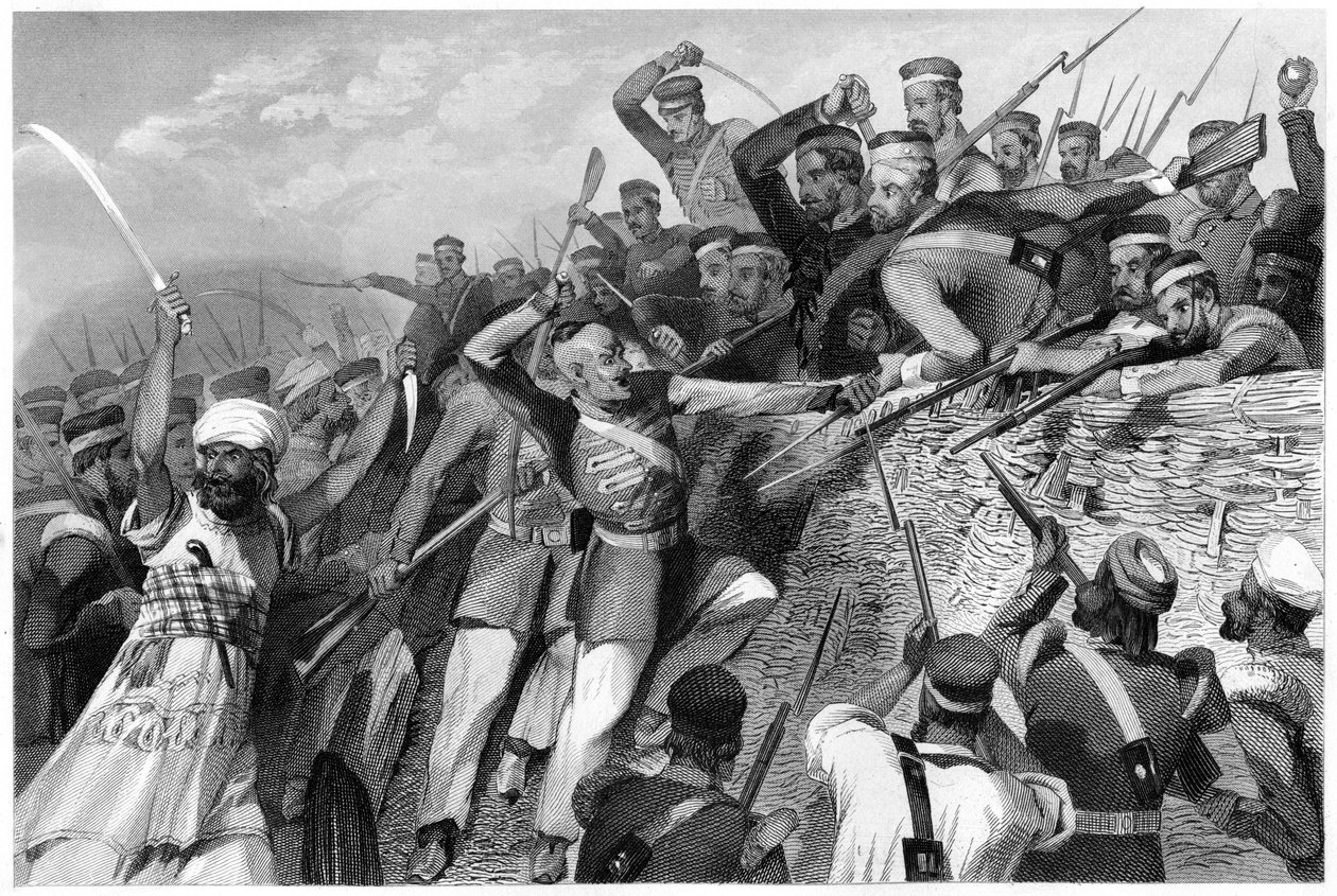 Attack of the mutineers on the Redan Battery at Lucknow, 30 July 1857, c1860 by Unbekannt