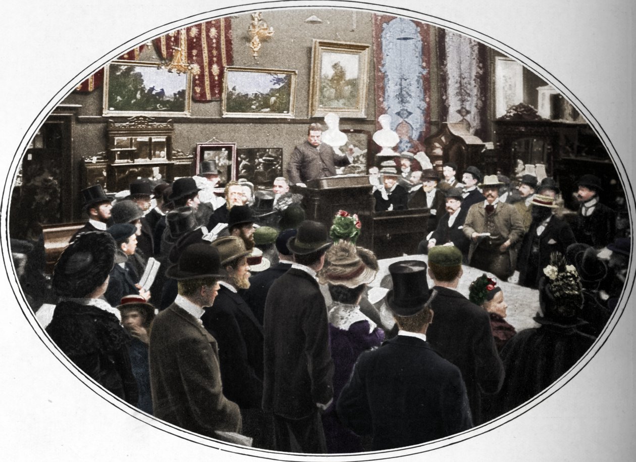 Auction in progress at Phillips auctioneers, London by Unbekannt