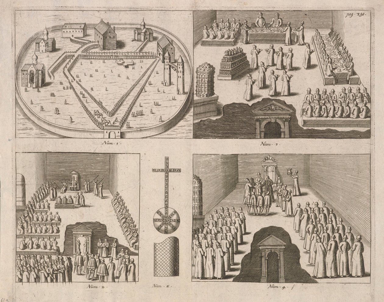 Audience at the Russian Czar, Moscow. Published by Jacob Ulfeldt by Unbekannt