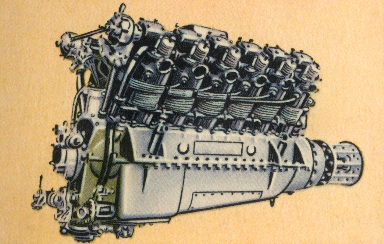 BMW VIIa aircraft engine, 1920s, 1932.  by Unbekannt