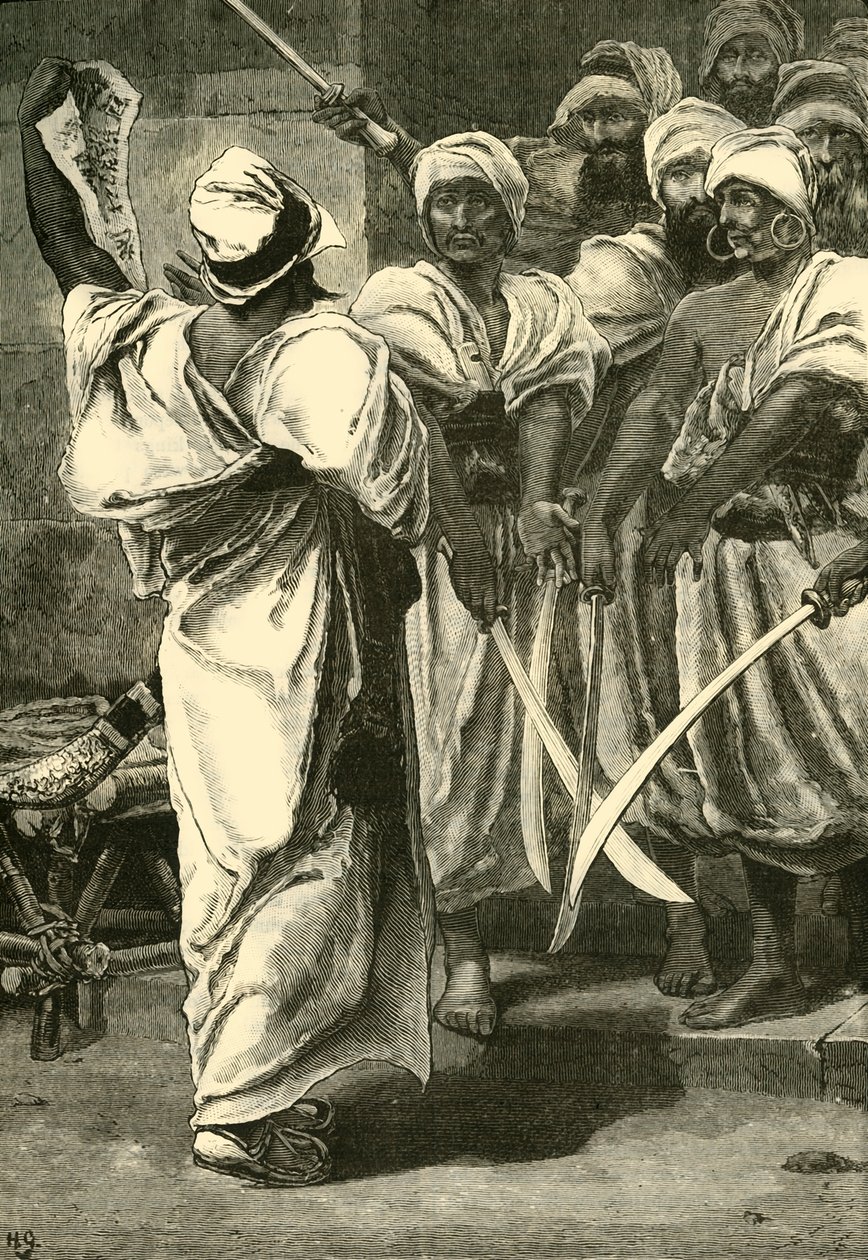 Bagaeus Delivering His Messages to the Persian Guard by Unbekannt