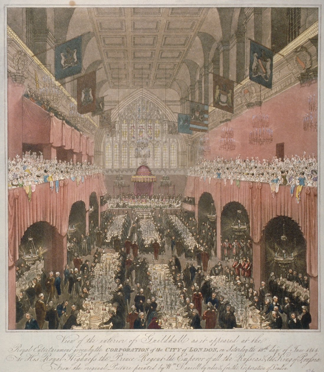 Banquet at the Guildhall, City of London by Unbekannt