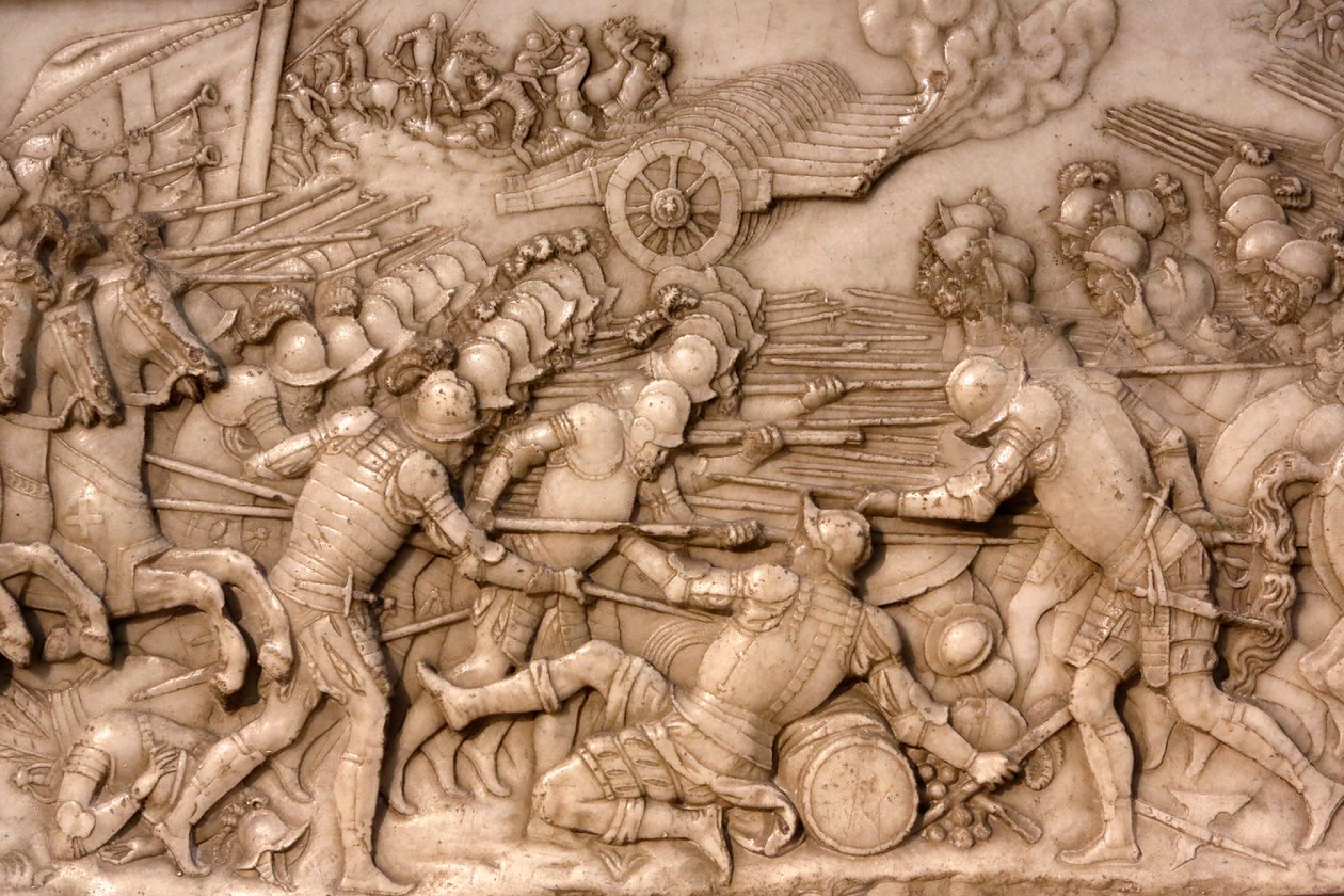 Tomb of Francis I and Claude of France, Depiction of the Battle of Marignano in 1515 by Unbekannt