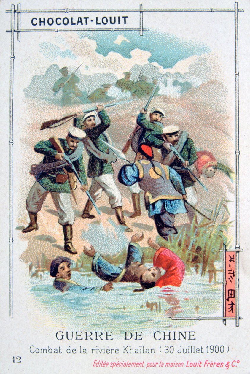 Battle at the Khailan River, China, Boxer Rebellion by Unbekannt