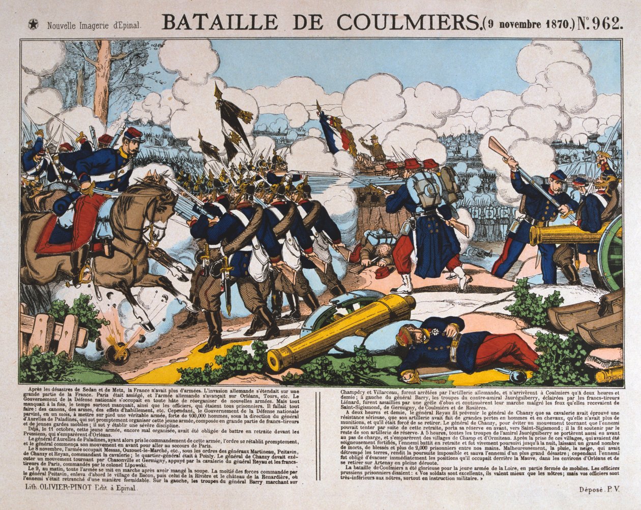 Battle of Coulmiers, Franco-Prussian War, 9th November 1870 by Unbekannt