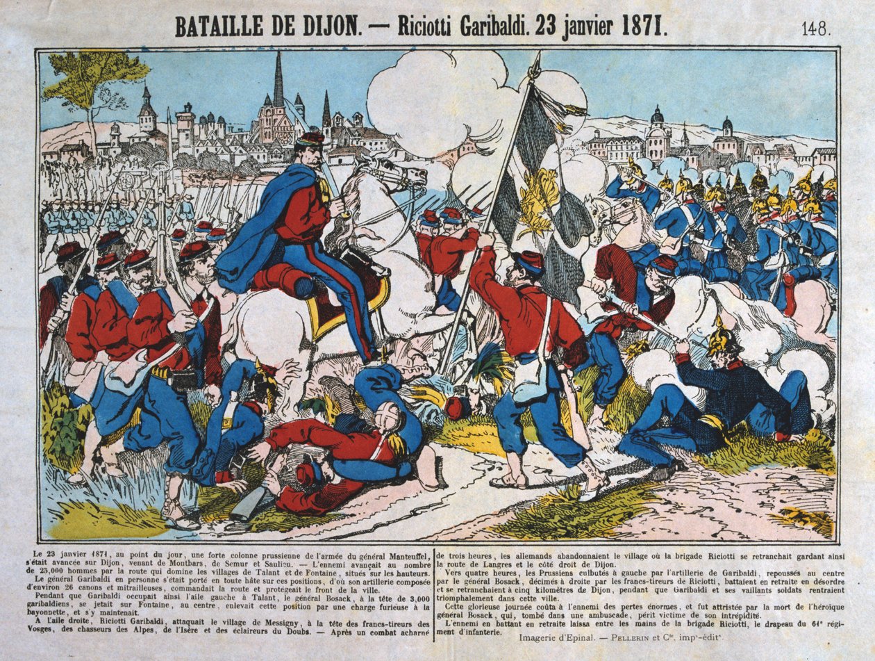 Battle of Dijon, Franco-Prussian War, 23rd January 1871 by Unbekannt