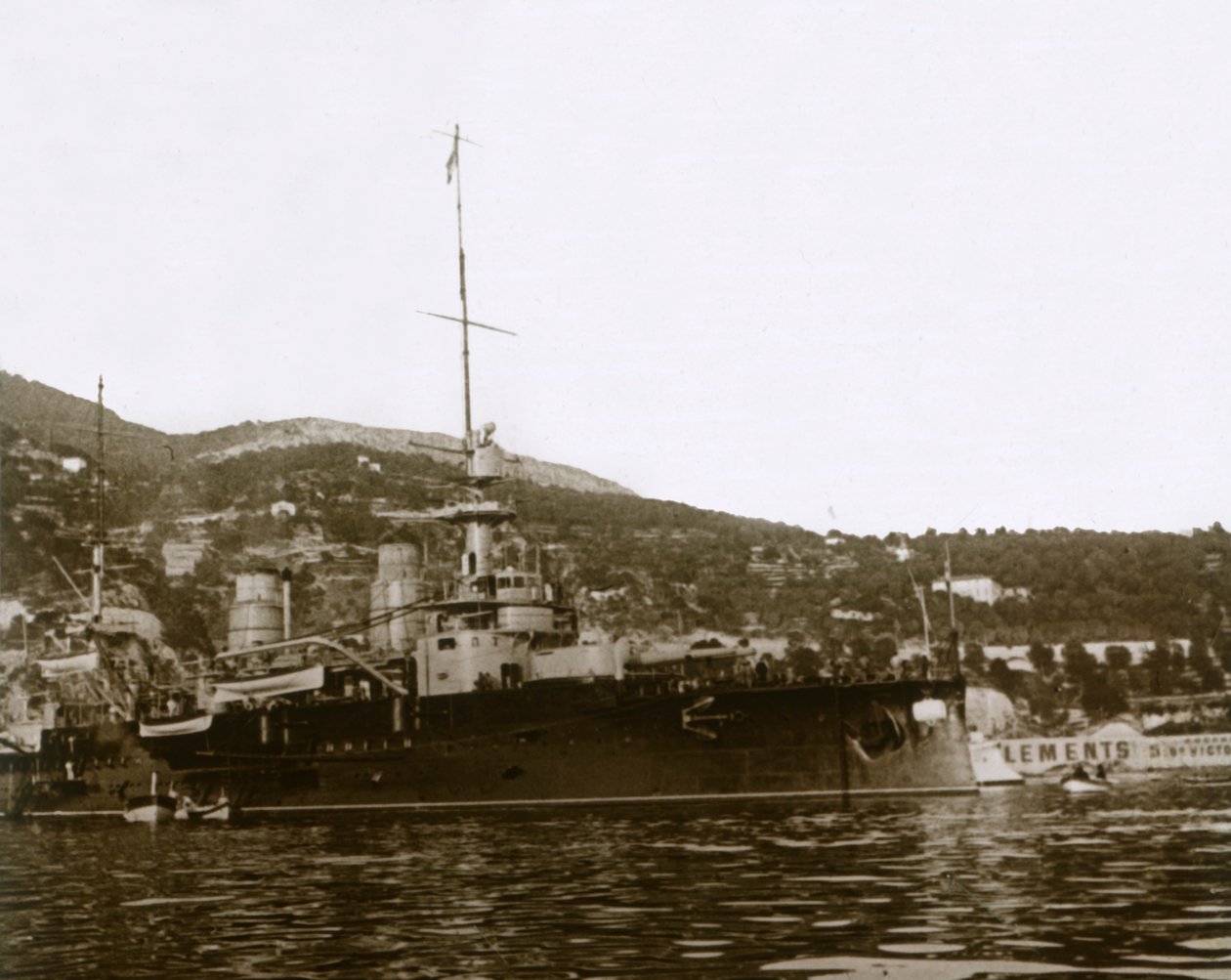 Battleship at Villefranche, France, c1914-c1918 by Unbekannt