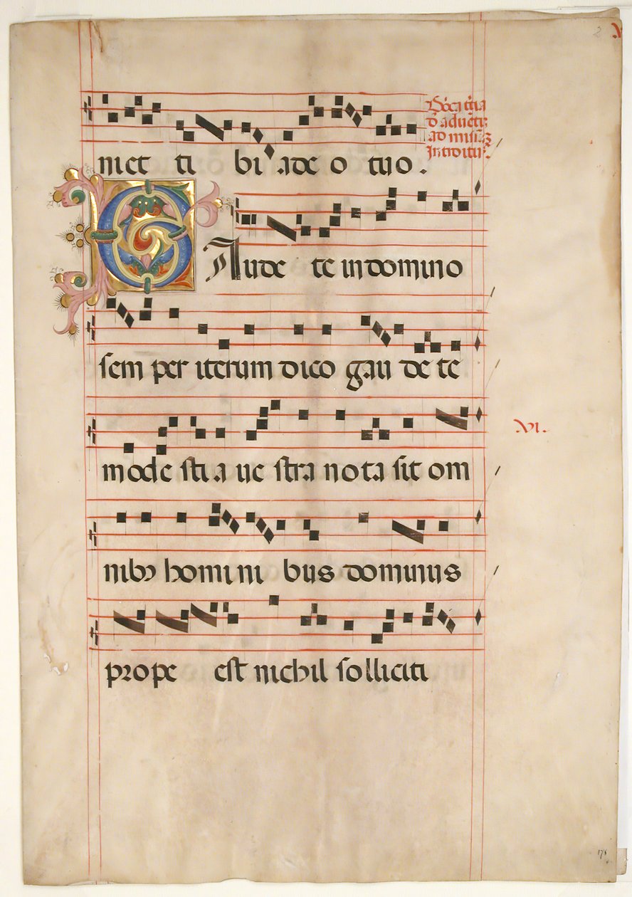 Bifolium with Foliated Initial C, from a Gradual, second half 15th century by Unbekannt
