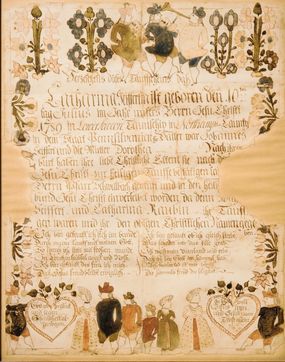 Birth and Baptismal Certificate by Unbekannt