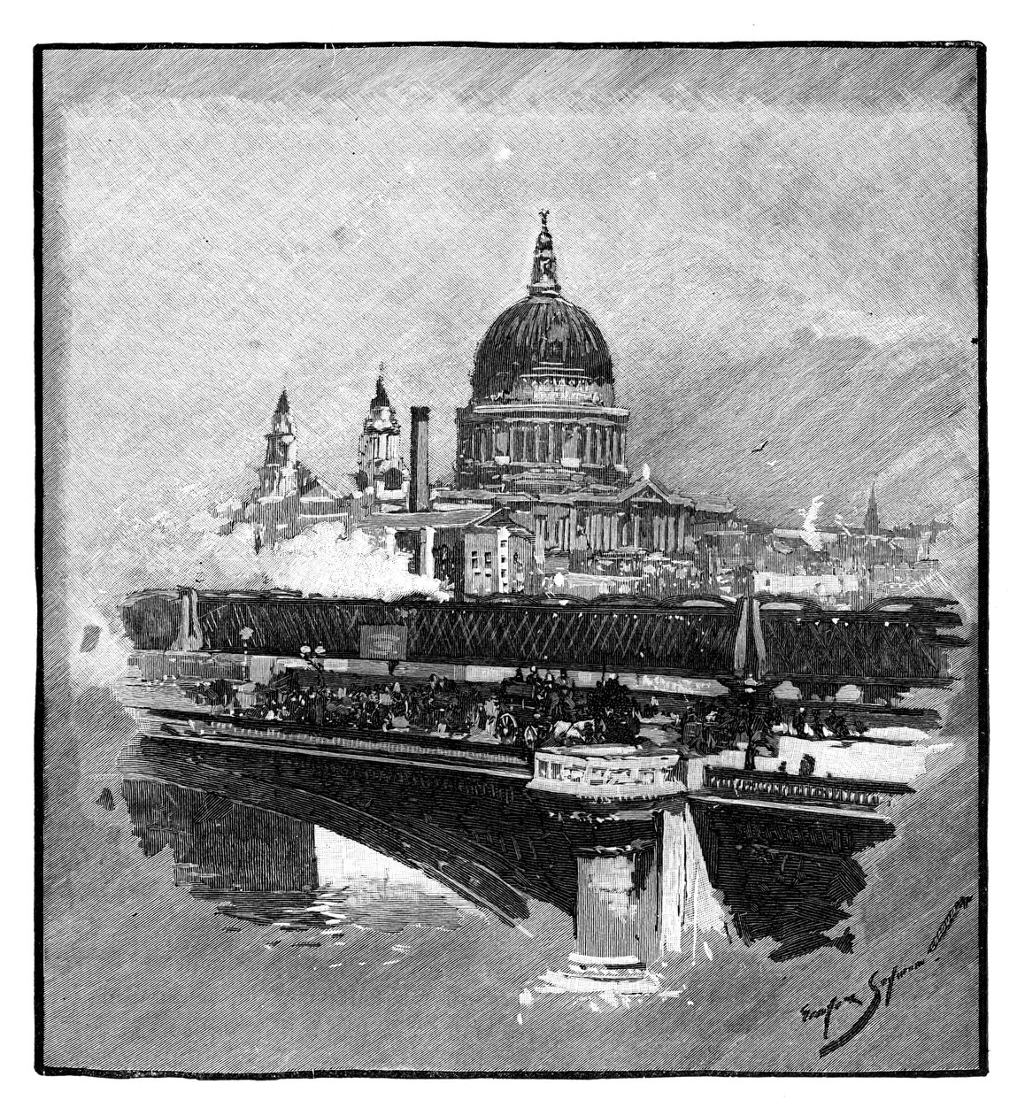 Blackfriars Bridge and St Paul