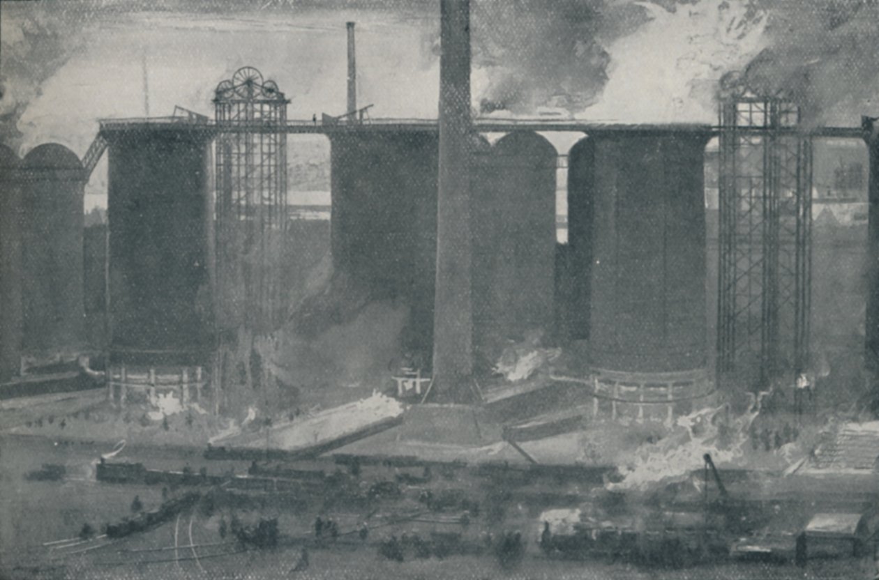 Blast-Furnaces at Bell Bros. Iron Works, Middlesborough by Unbekannt
