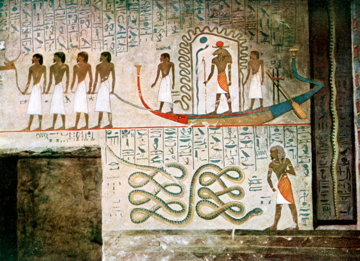 Boat scene, Tombs of the Nobles, Thebes, Egypt by Unbekannt