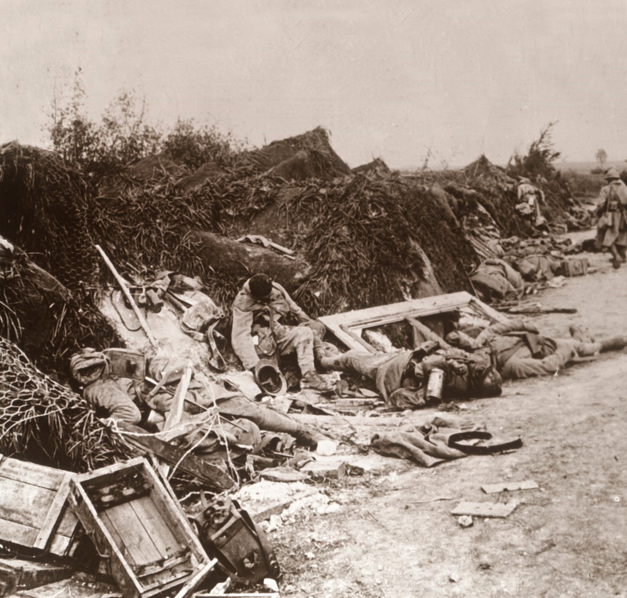 Bodies After the Taking of Courcelles, Northern France by Unbekannt