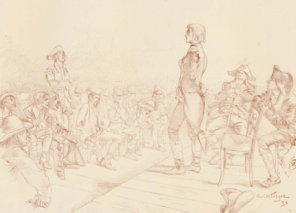 Bonaparte Addressing a Jacobin Club in Corsica, c1789, 1896 by Unbekannt