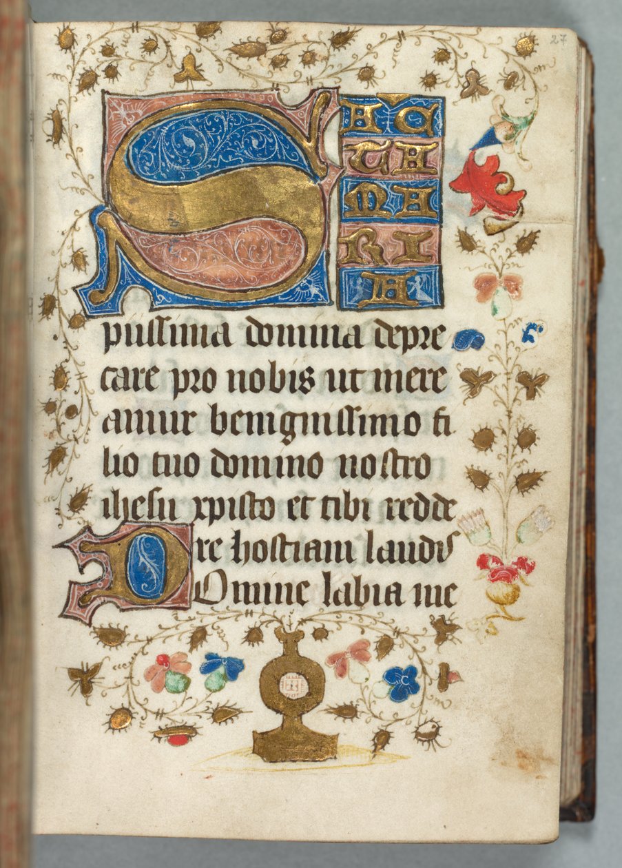 Book of Hours Use of Metz: Decorated Initials by Unbekannt
