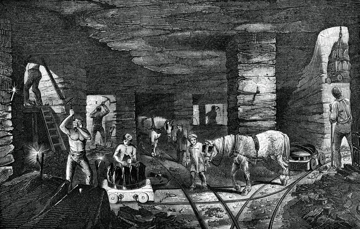 Bradley coal mine, near Bilston, 1886 by Unbekannt