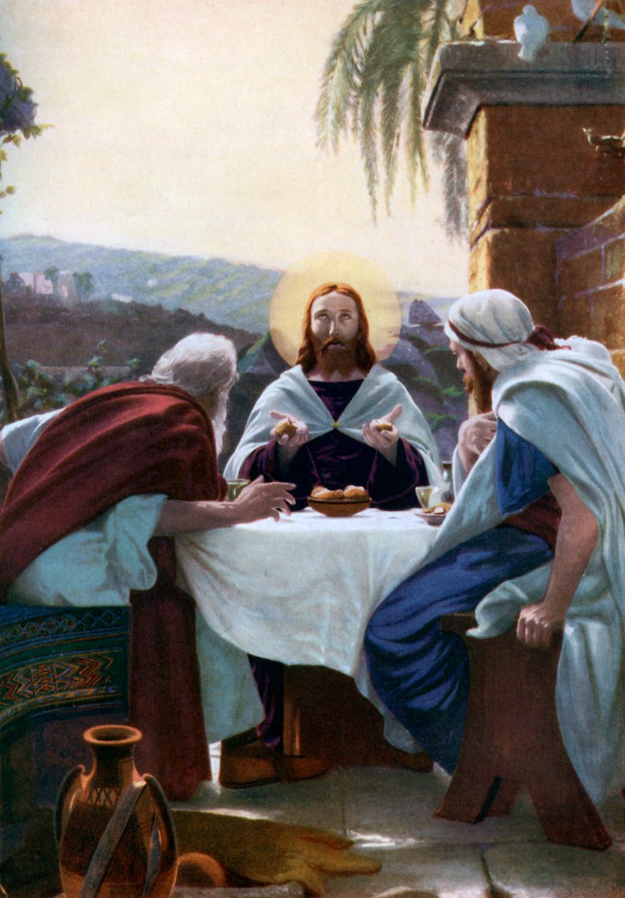Breaking of Bread at Emmaus by Unbekannt