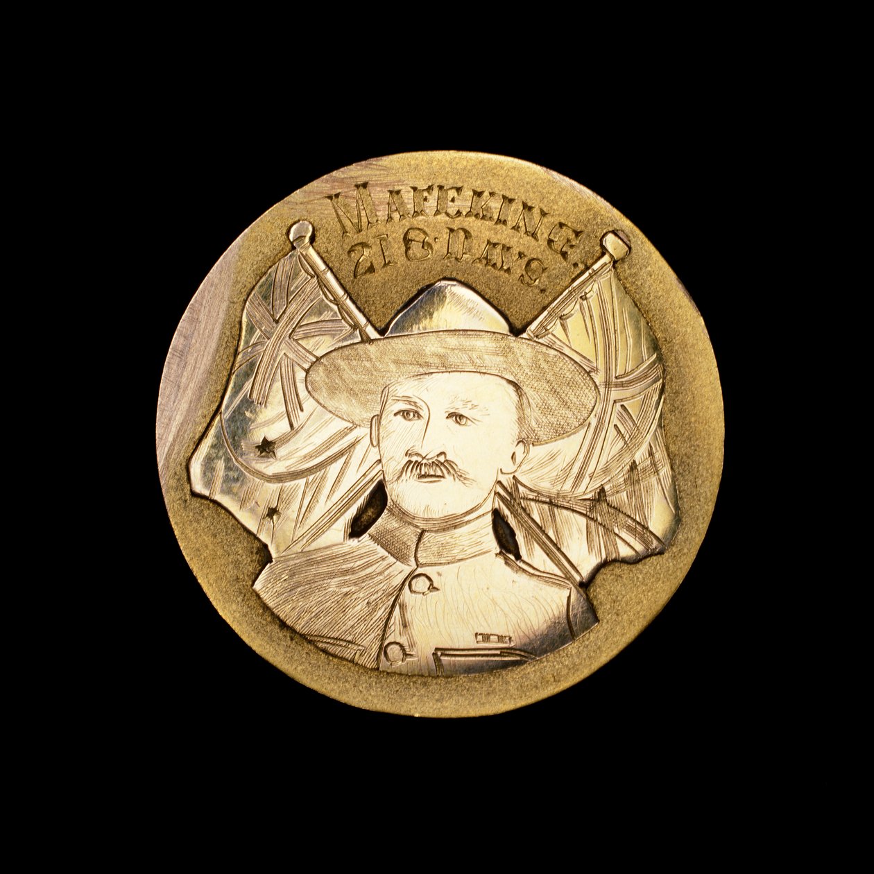 British Boer War Medal celebrating the defence against the Siege of Mafeking and depicting Robert Baden-Powell by Unbekannt