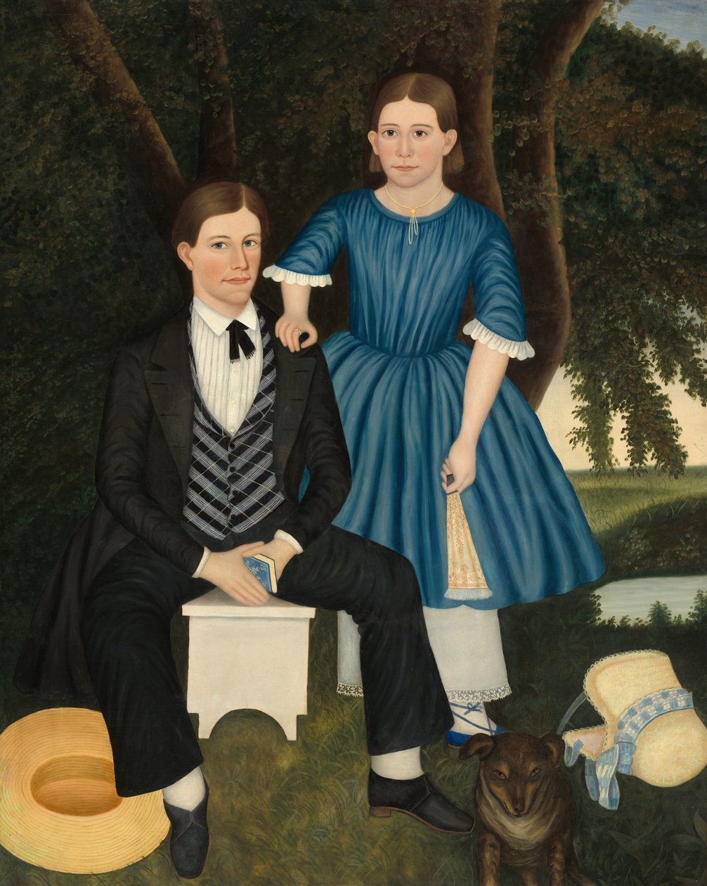 Brother and Sister, c. 1845 by Unbekannt