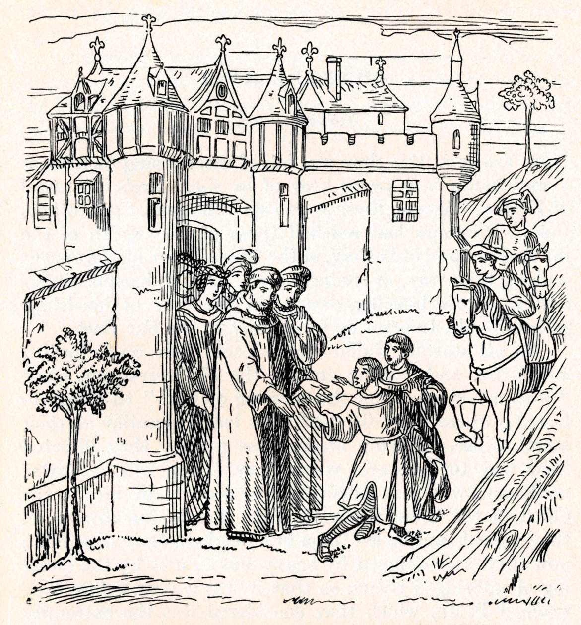 Brothers Polo Set Out from Constantinople with Marco for China by Unbekannt