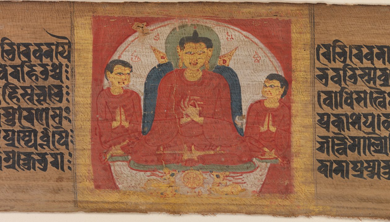 Buddha with His Hands Raised in Dharmacakra Mudra by Unbekannt