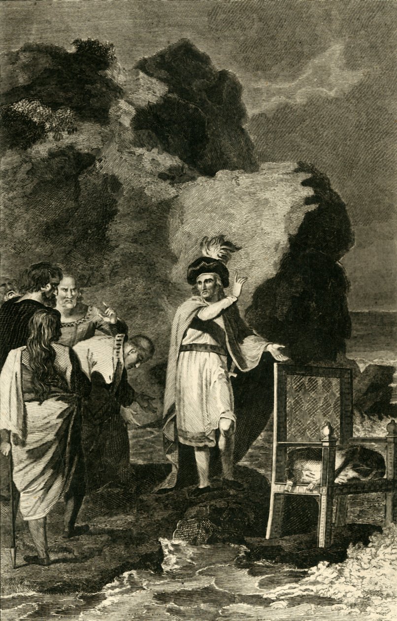 Canute Reproving His Courtiers, 18th-19th century by Unbekannt