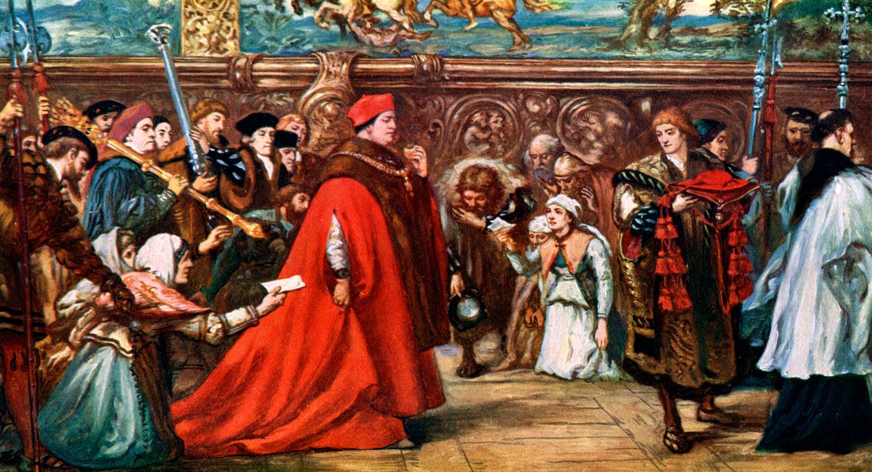 Cardinal Wolsey Going in Procession to Westminster Hall, 1887, c1920 by Unbekannt