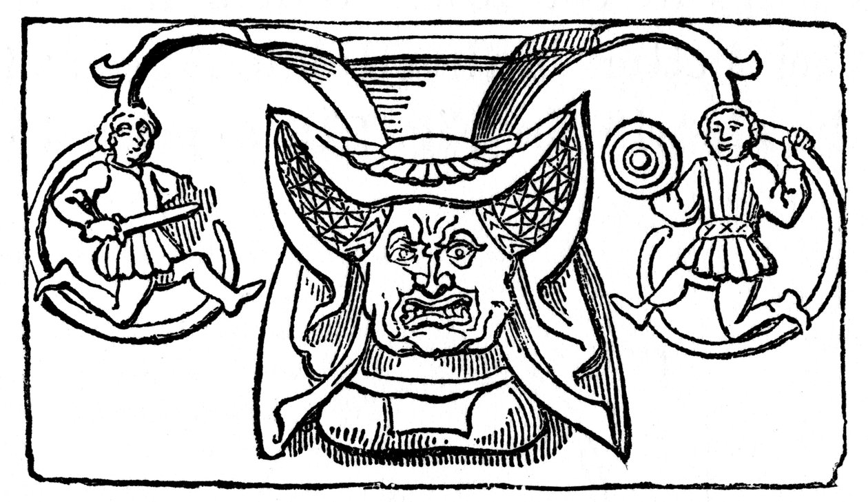 Carving of a Woman Wearing a Horned Headdress by Unbekannt