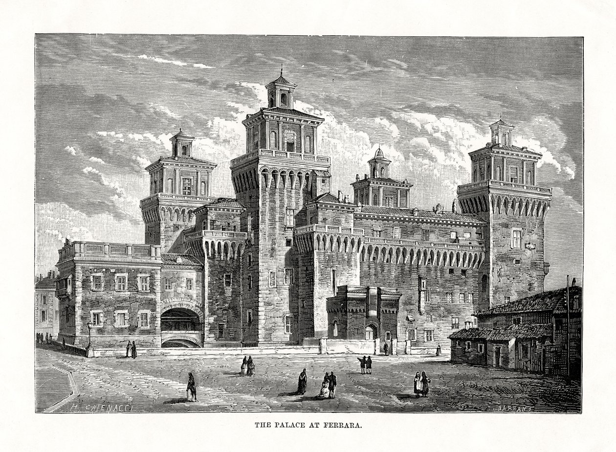 Castello Estense, Ferrara, Italy by Unbekannt