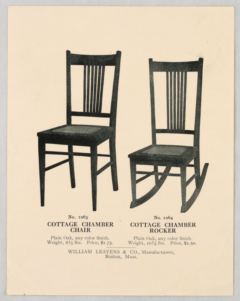 Catalogue Illustration, Designs for Chairs, 1904–05 by Unbekannt