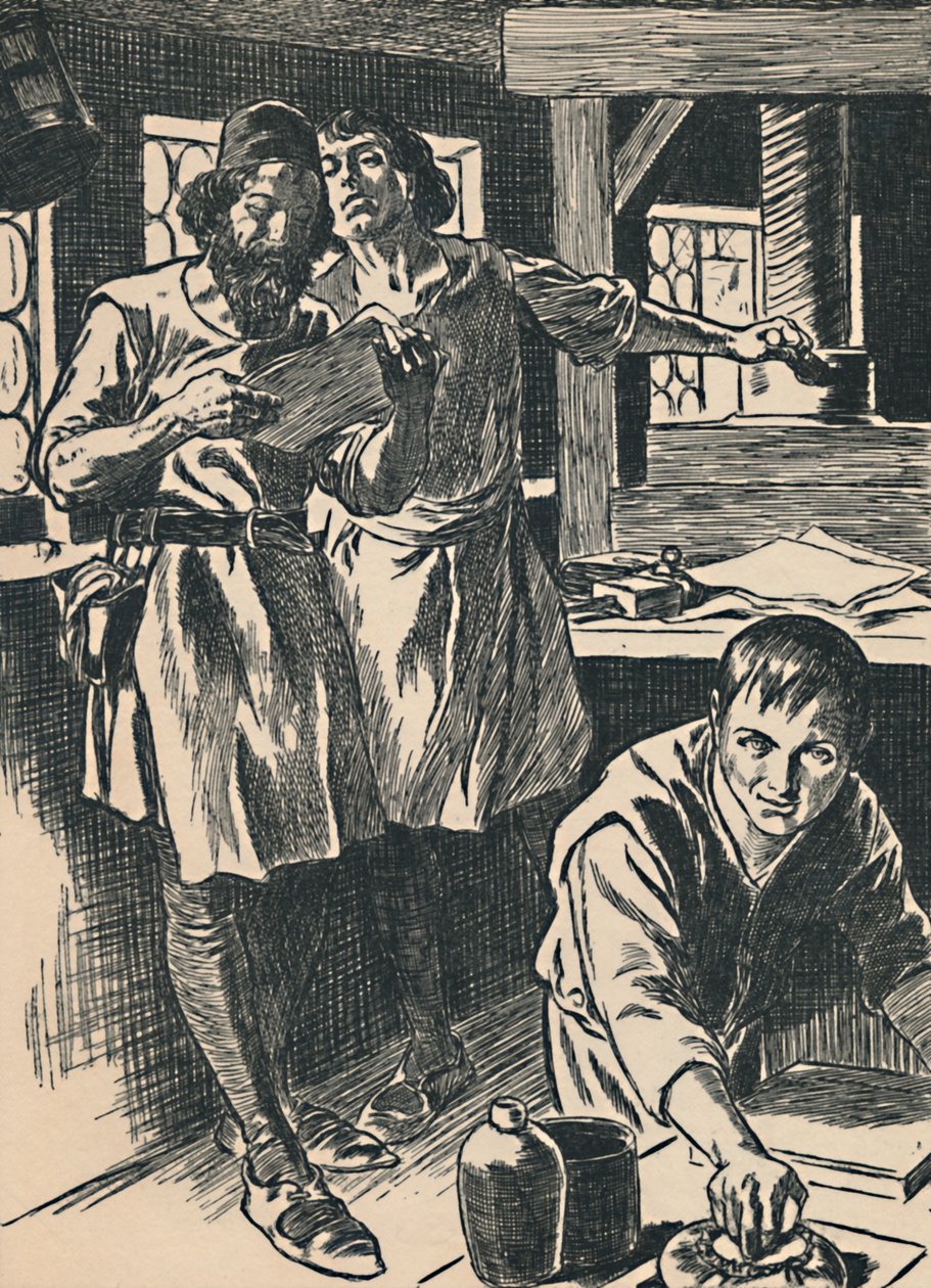 Caxton in His Printing Shop, c1907 by Unbekannt
