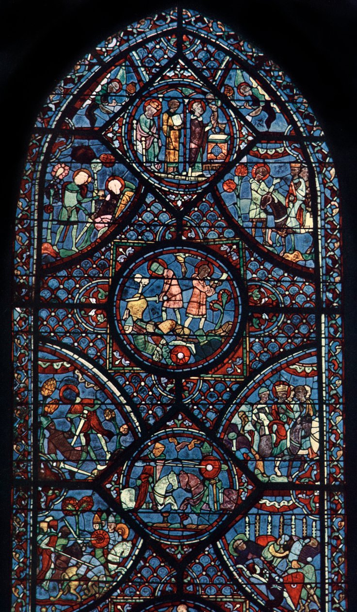Charlemagne Window, Cathedral of Chartres, France by Unbekannt
