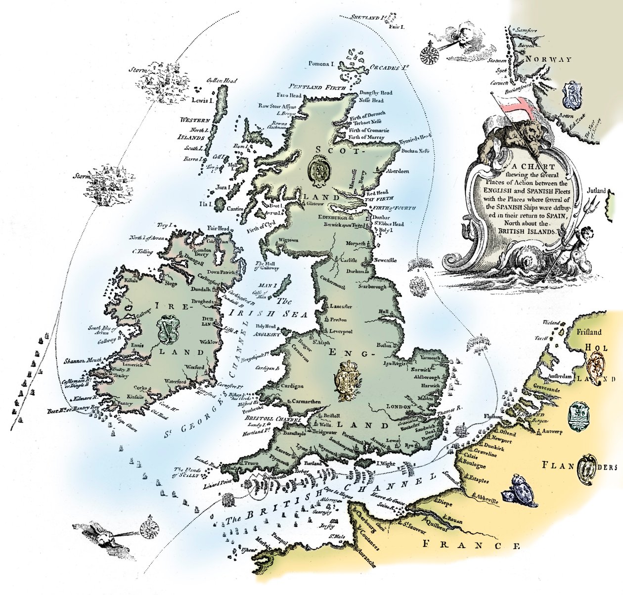 Chart of the Spanish Armada