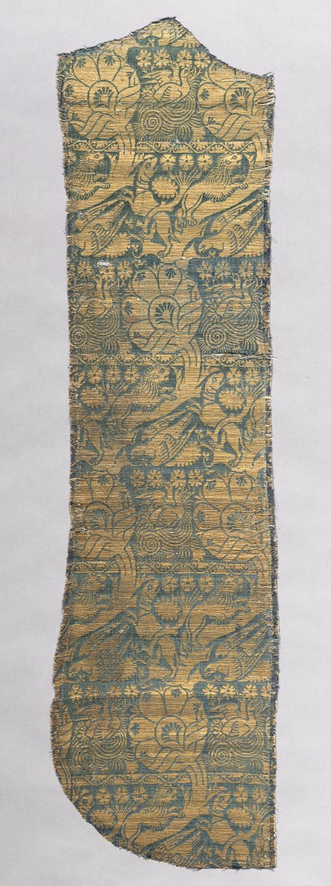 Chasuble Fragment with Realistic Animals by Unbekannt